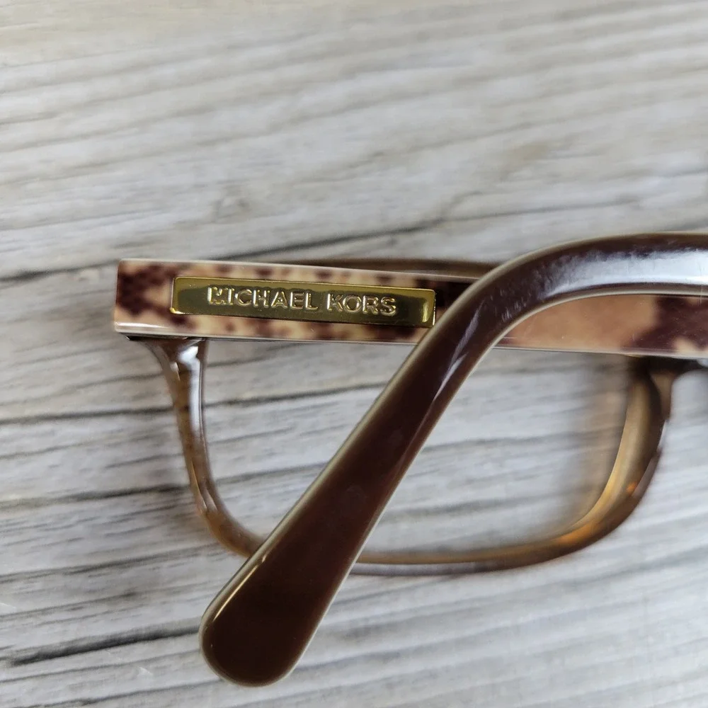 Michael Kors Eyeglasses Frames MK8006 Medellin 3011 Brown Animal Print 52-16-140
